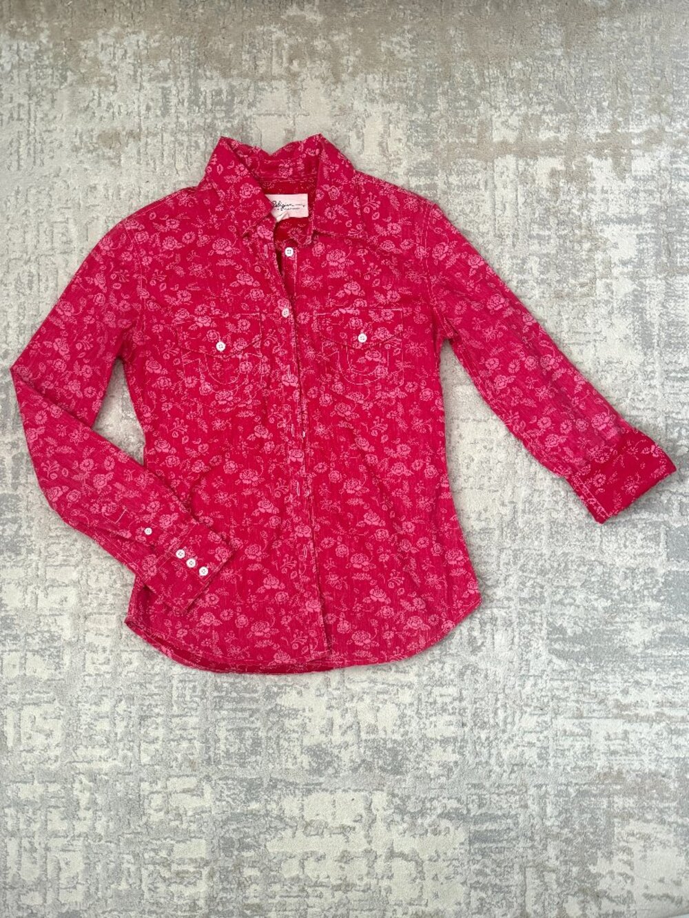 True Religion Red Button Down Top